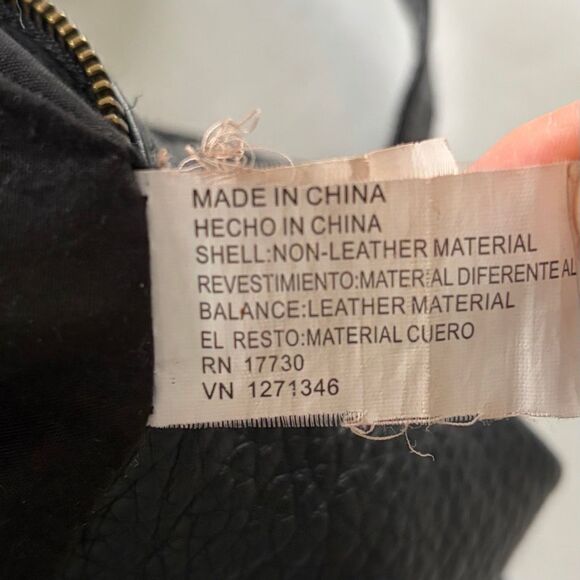 DV Dolce Vita Vegan Leather Hobo Bag Black - Picture 5 of 5